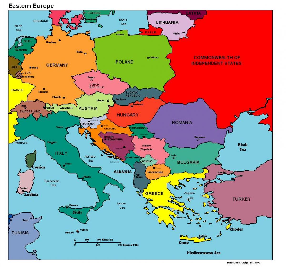 kartu europe pokazuje Albaniji