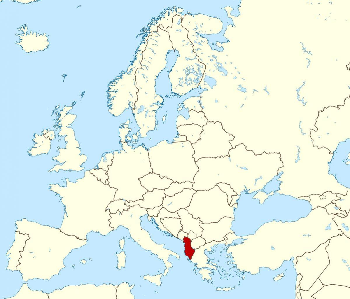 mapa Albaniji lokaciju na svijetu