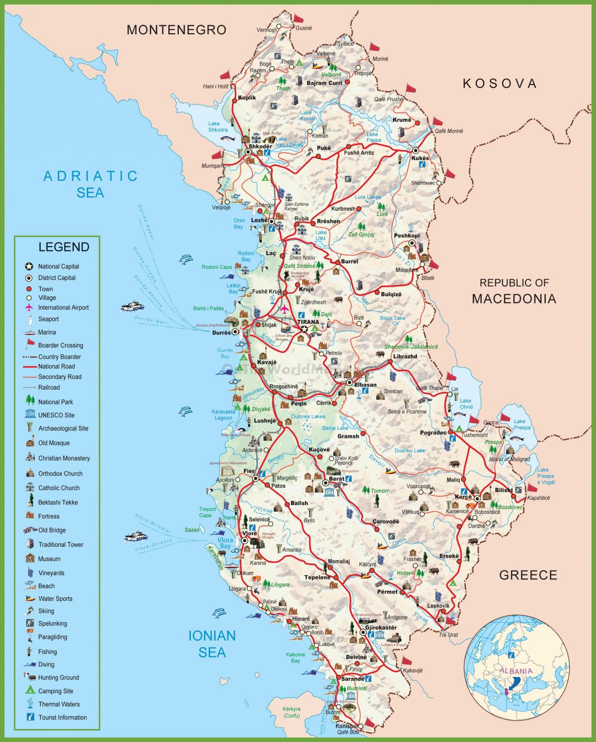 mapi shqiperia Albaniji