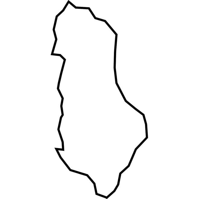 mapa Albaniji mapu vektor