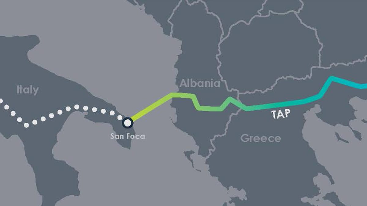 mapa tap Albaniji
