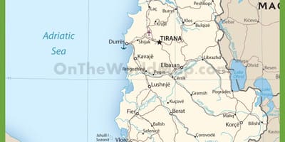 Albaniji mapa puteva